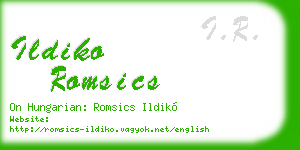 ildiko romsics business card